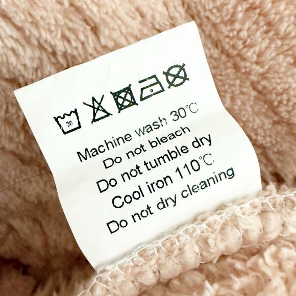 CHEIBEAR | Blush Light Pink Cableknit Style Fluffy Lounge Set Soft Plush | Large - Picture 11 of 11